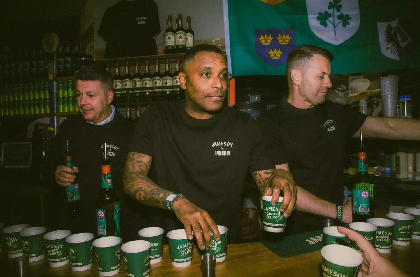 Ian Harte, Clinton Morrison and Shay Given feature in the Jameson X Puma collaboration. Image: Jameson X Puma