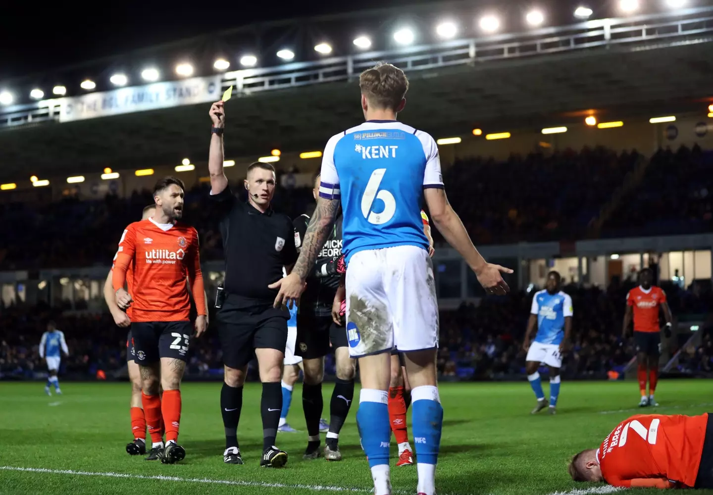 Premier League referee, Tom Bramall in action.