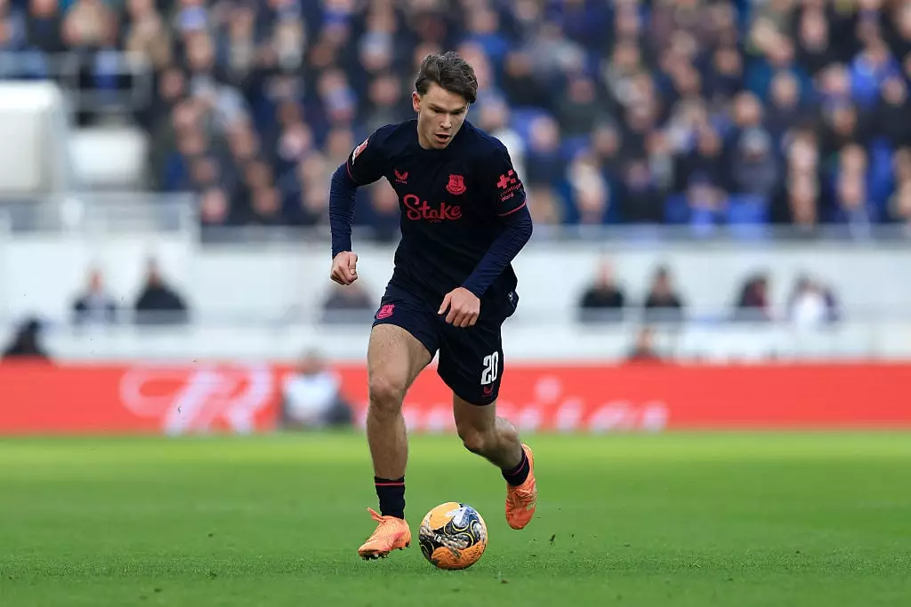Tyler Dibling has struggled at Everton (Credit:Getty)