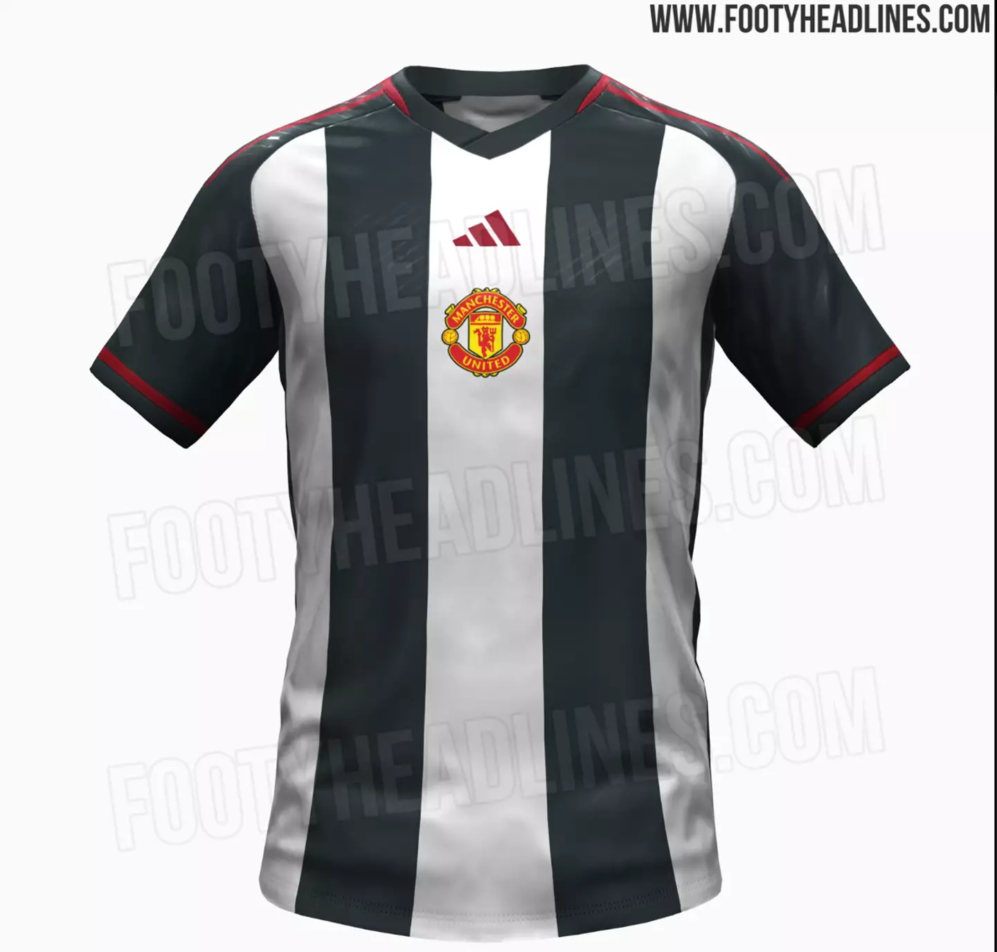 United's potential shirt for the 2023/24 season. Image: FootyHeadlines