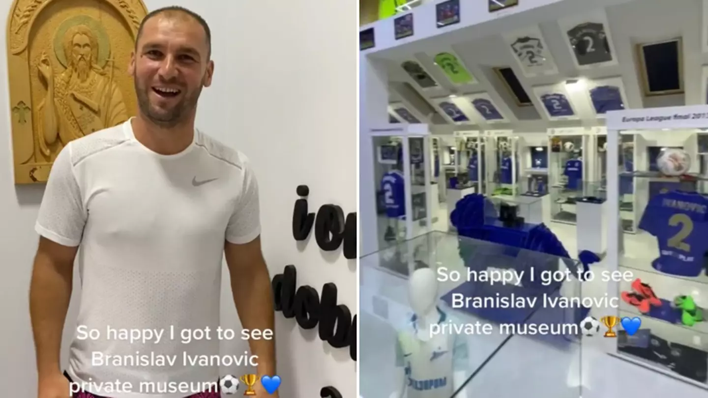Former Chelsea defender Branislav Ivanovic shows off his own private museum, it is incredible