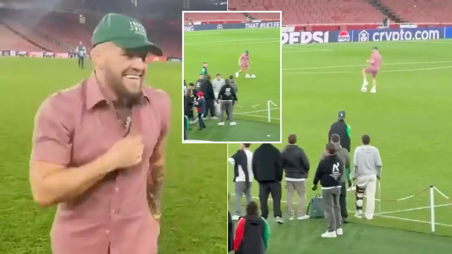 Arsenal make decision after Conor McGregor got on Emirates Stadium pitch and sparred with Bukayo Saka