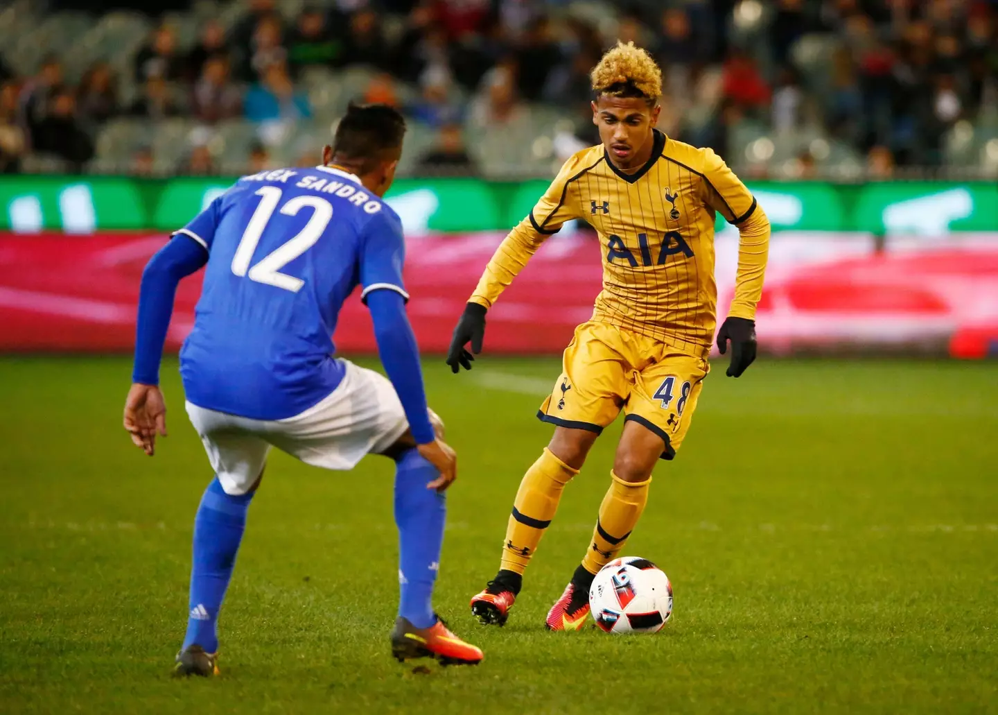 Edwards in a pre-season friendly against Juventus in 2016. (Image