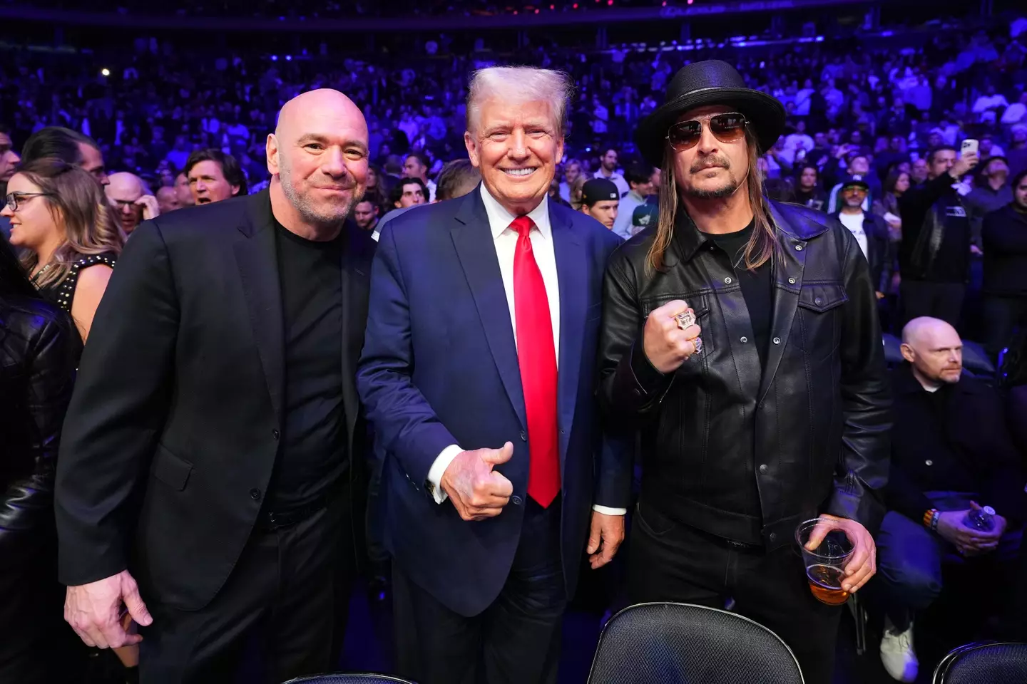 Dana White with Donald Trump at UFC 295. Image: Getty 