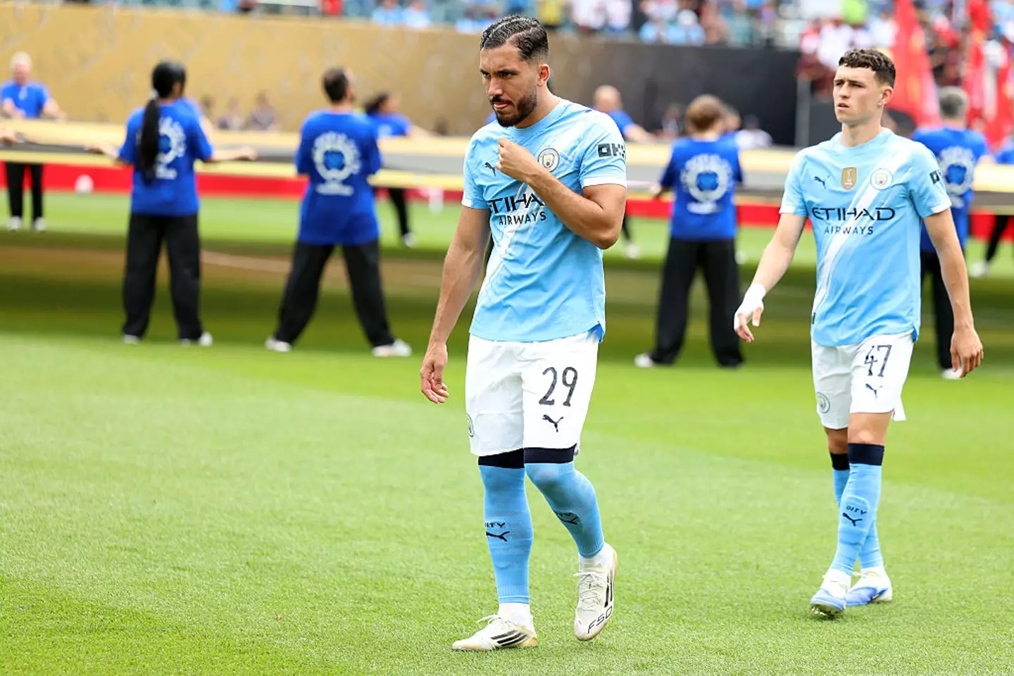 Phil Foden and Rayan Cherki (Credit:Getty)