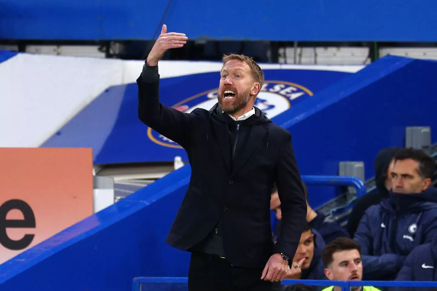 Graham Potter during his time in charge of Chelsea. Image: Getty 