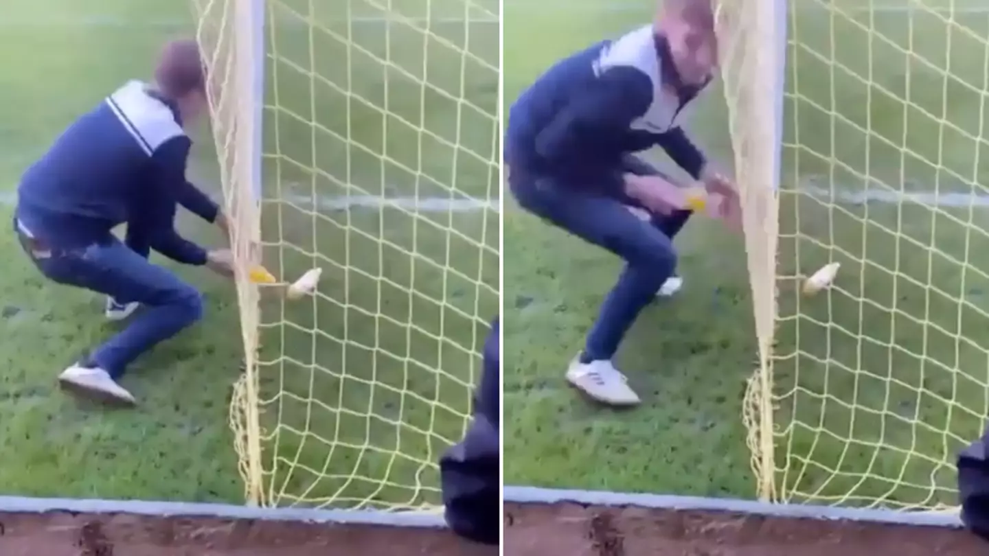 Non-League goalkeeper drank from bottle fan urinated in before getting sent off for spraying him
