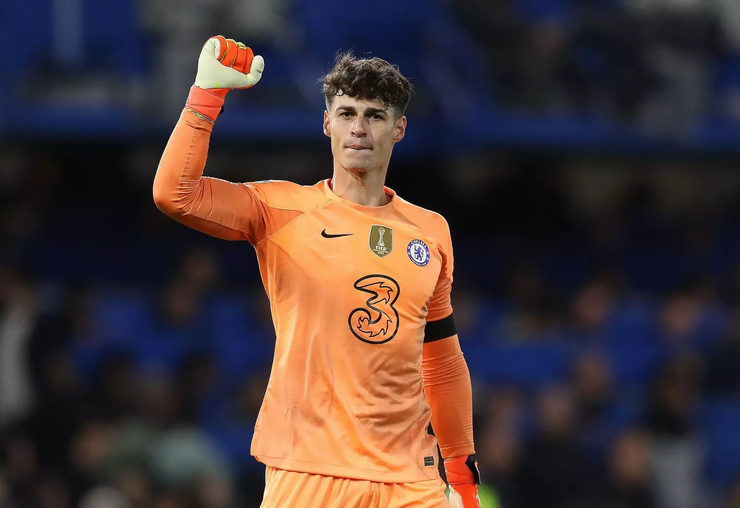Kepa Arrizabalaga after the win against AC Milan. (Alamy)
