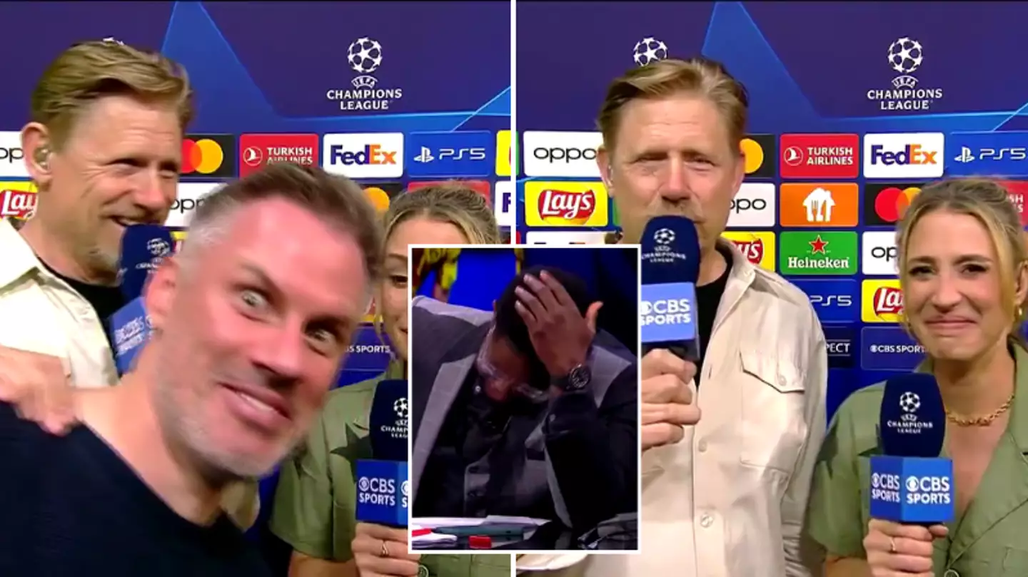 Jamie Carragher broke protocol during CBS coverage last night leaving officials fuming