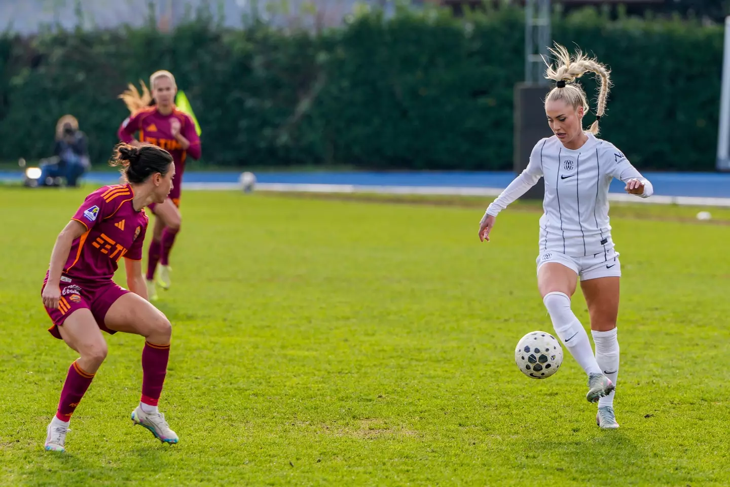 Alisha Lehmann is returning to England with Leicester. Image: Getty