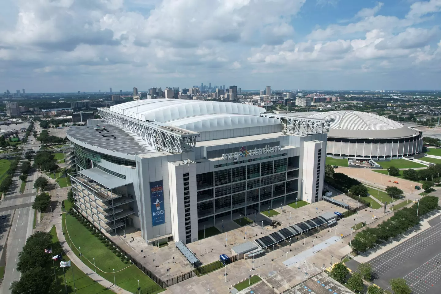 Aerial view of the NRG Stadium, Houston (Kirby Lee / Alamy)
