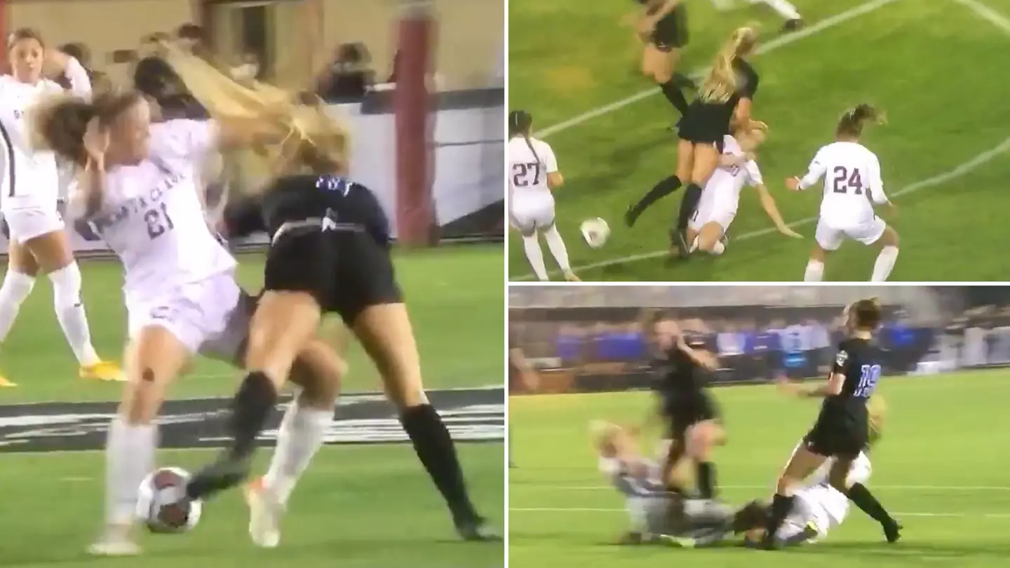 Women's College Cup Game Goes Viral For The Toughest & Most Brutal Tackles In Football History