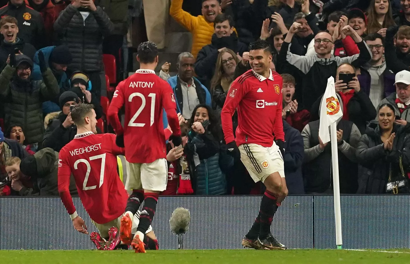 Casemiro celebrates opening the scoring. (Image