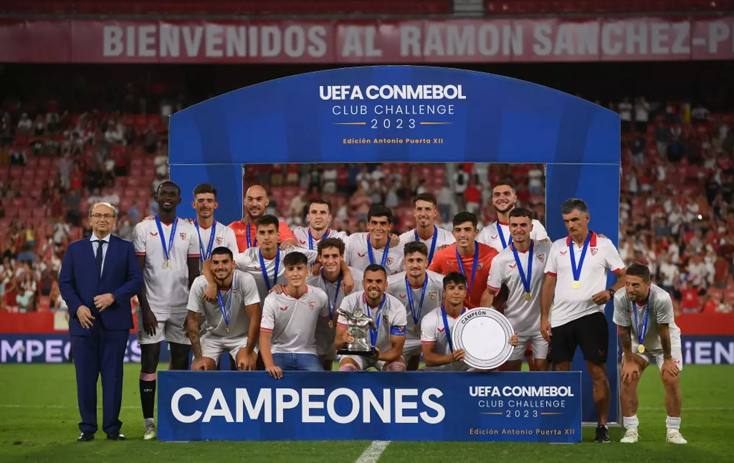 Sevilla won the 2023 UEFA–Conmebol Club Challenge. (Image: Getty)