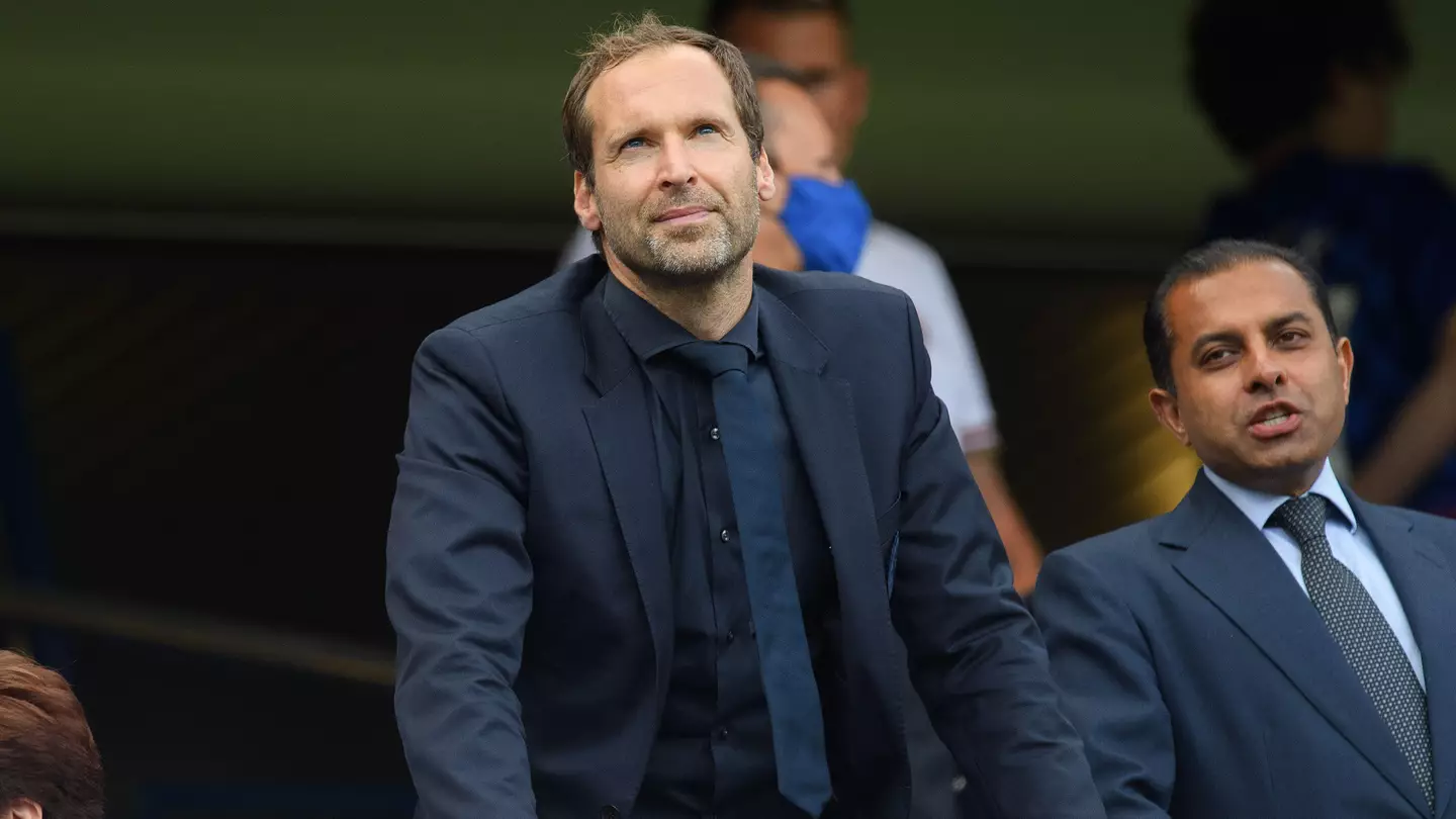 Chelsea v Crystal Palace in the Premier League: Petr Cech in the stands. (Alamy)