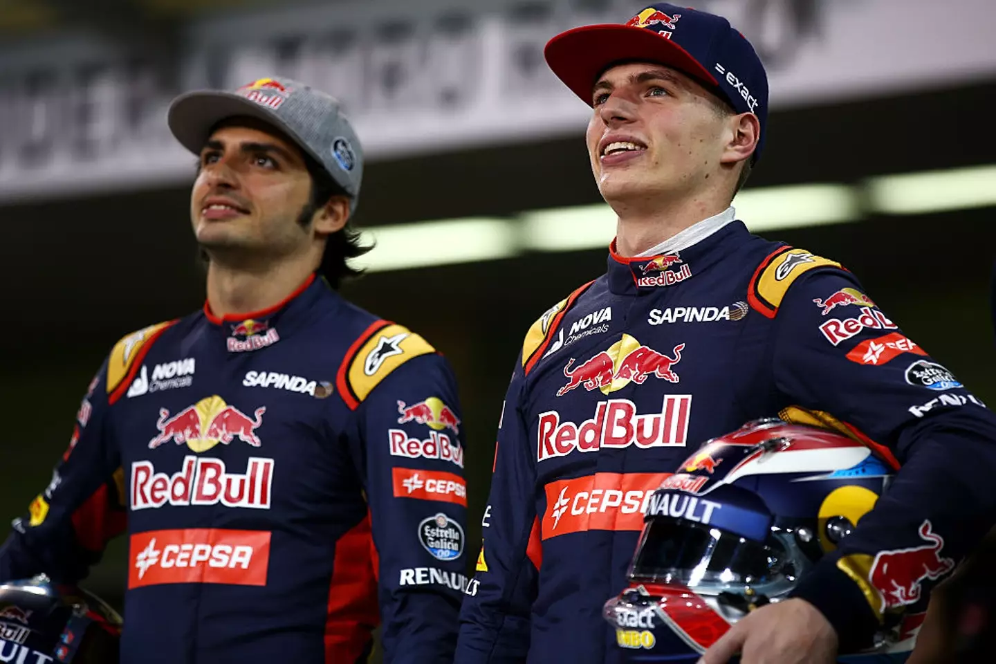 Max Verstappen and Carlos Sainz Jr drove for Toro Rosso in 2015 - Getty