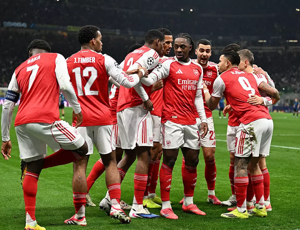Arsenal beat Inter at the San Siro (Credit:Getty)