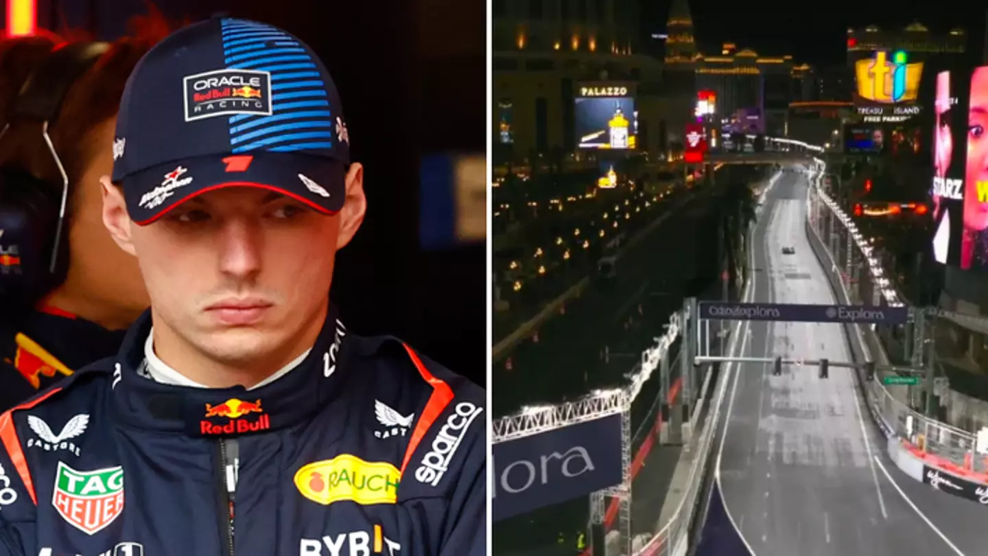 F1 fans all spotted awkward advert during Las Vegas GP practice after furious Max Verstappen dispute