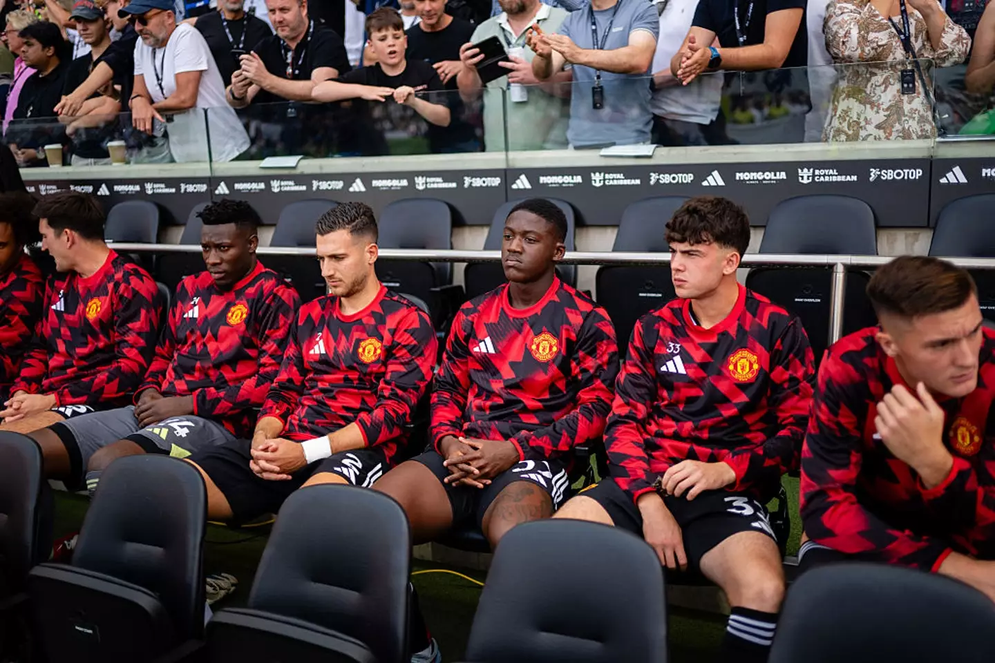 Kobbie Mainoo is believed to be unhappy with his current situation at United. (Image: Ash Donelon/Manchester United via Getty Images)