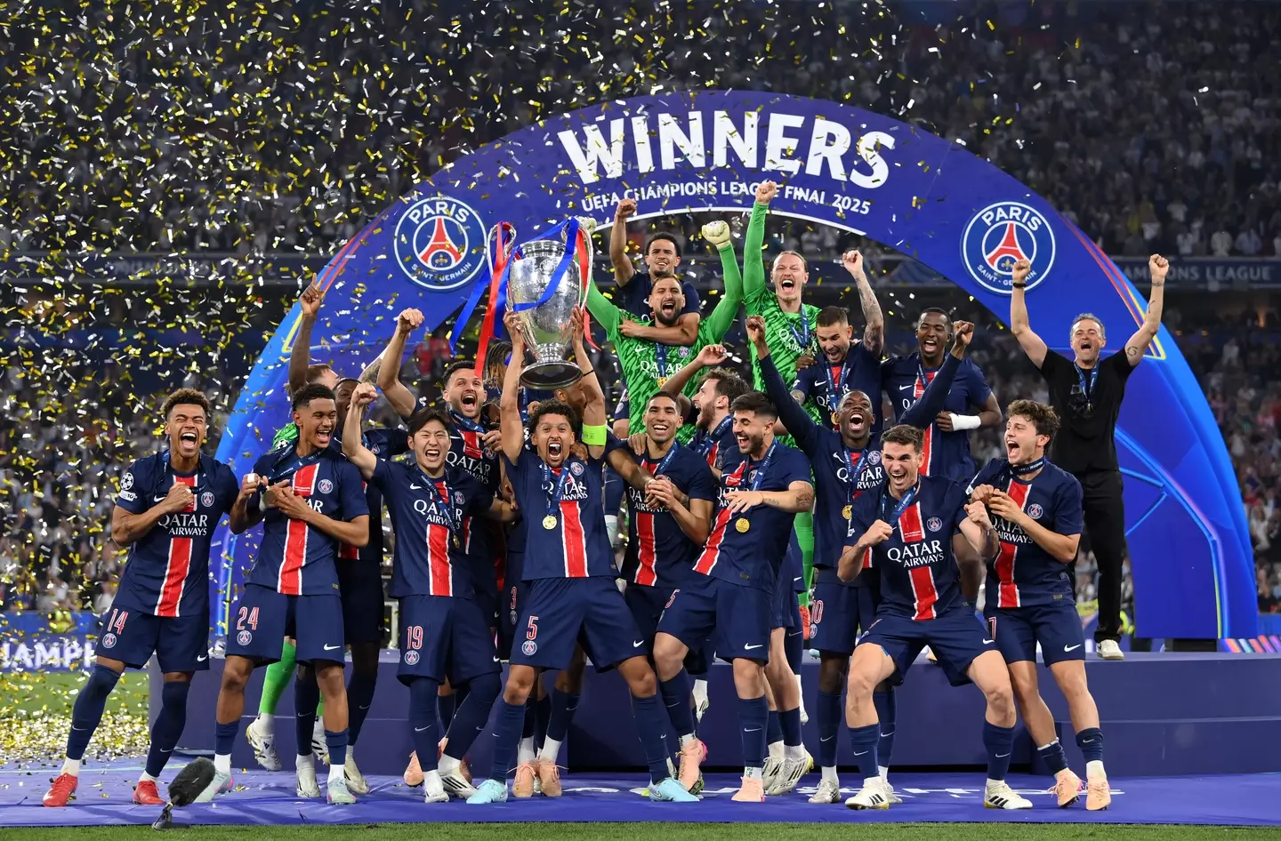 PSG won the Champions League. Image: Getty