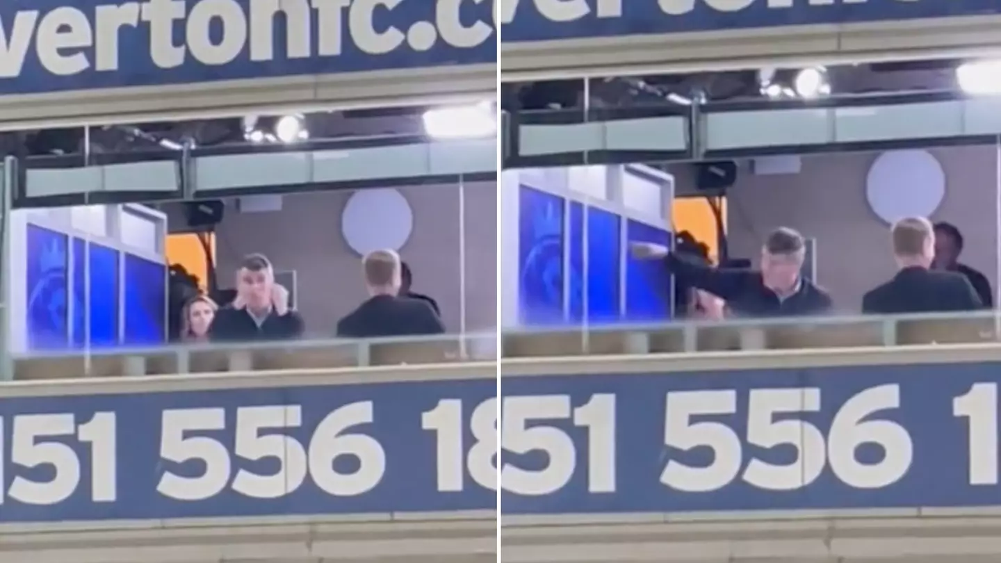 Man Utd legend Roy Keane's gesture to Everton fan at Goodison Park caught on camera