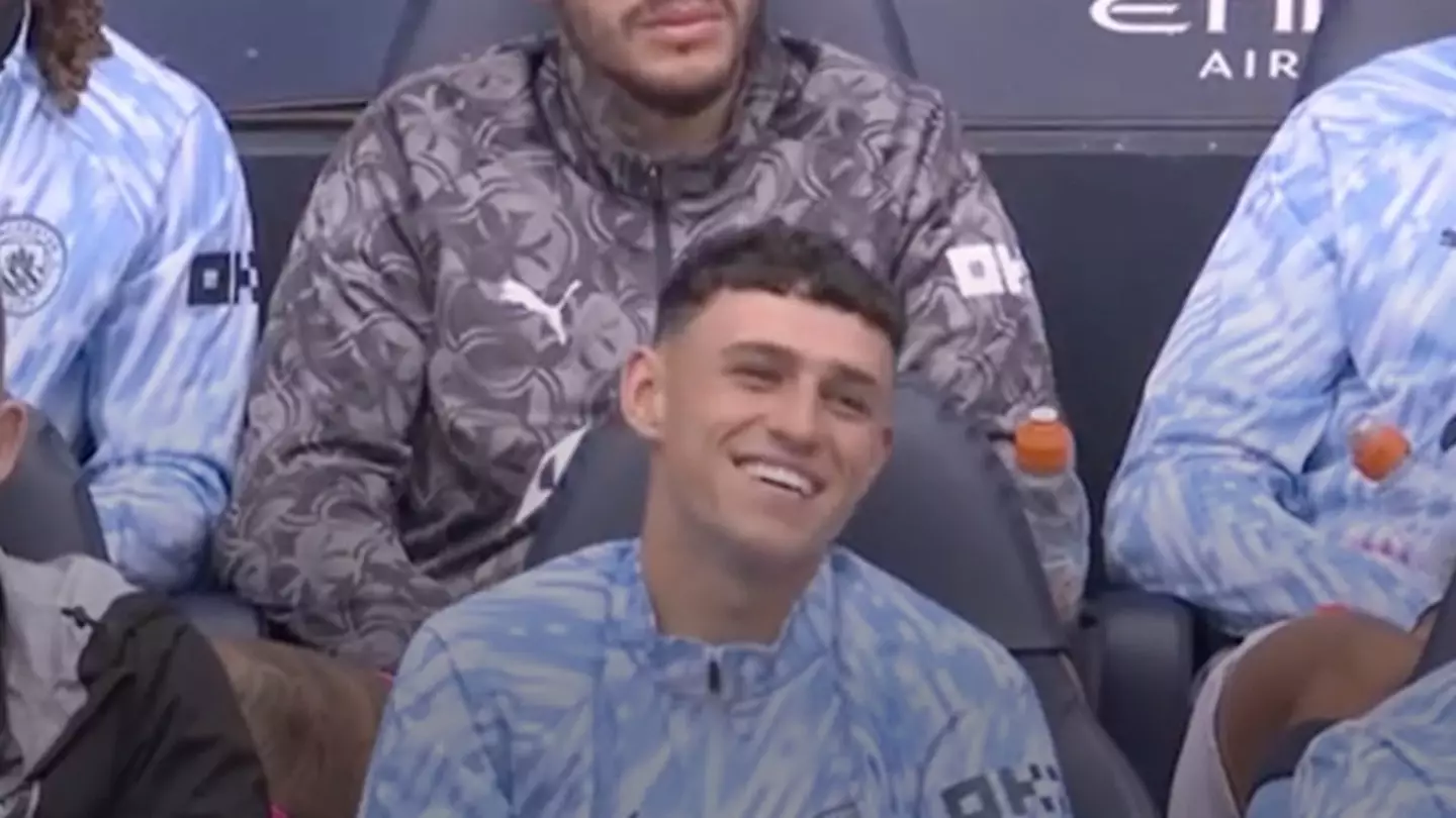 Fans think they know why Phil Foden was laughing after Man City went 2-0 down against Spurs