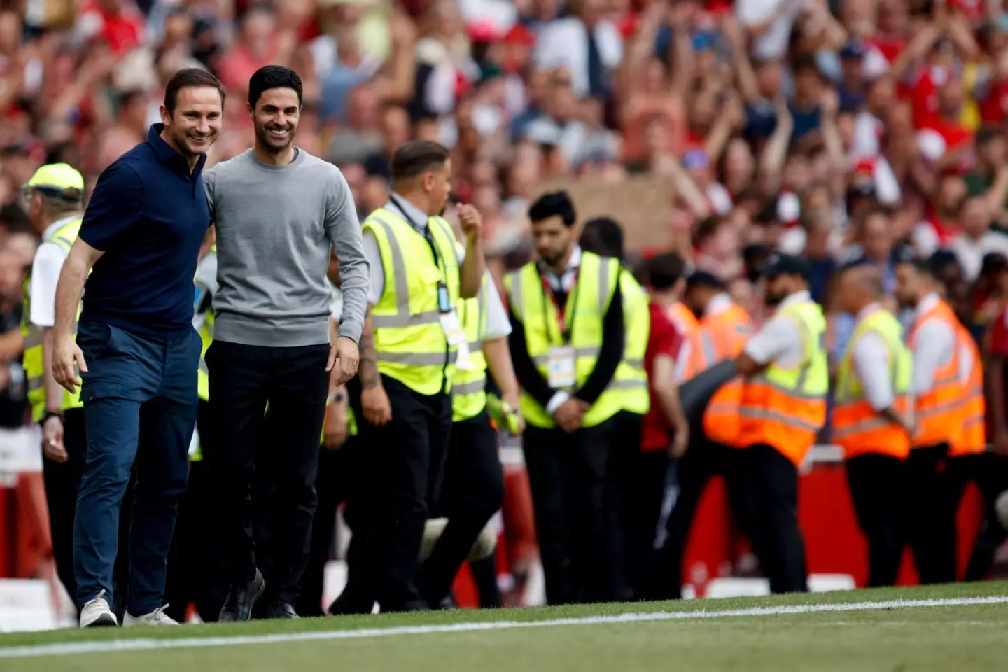 Lampard is clearly a fan of Arteta. Image: Alamy