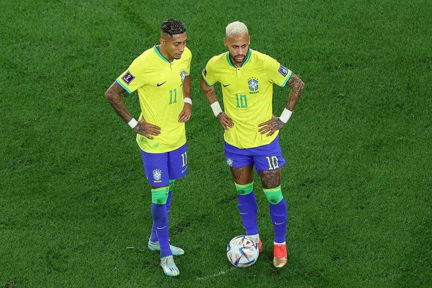 Neymar and Raphinha for Brazil (credit: getty)