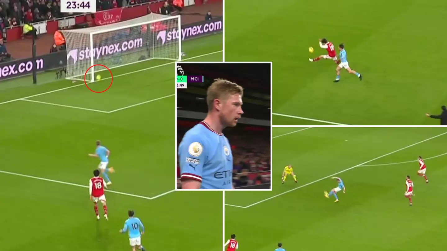 Kevin De Bruyne chipped Aaron Ramsdale with incredible precision after Takehiro Tomiyasu error