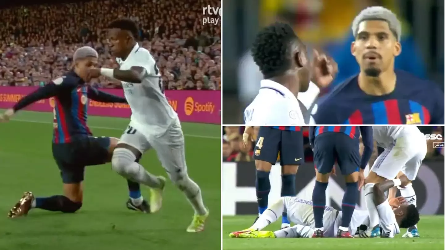 Vinicius Junior slow motion take on of Ronald Araujo is a piece of art