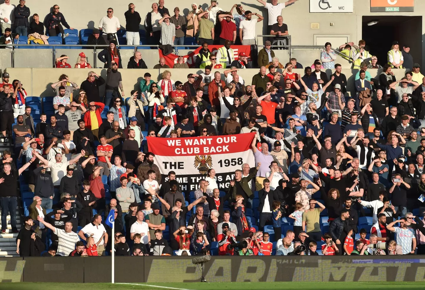Manchester United away supporters at Brighton.