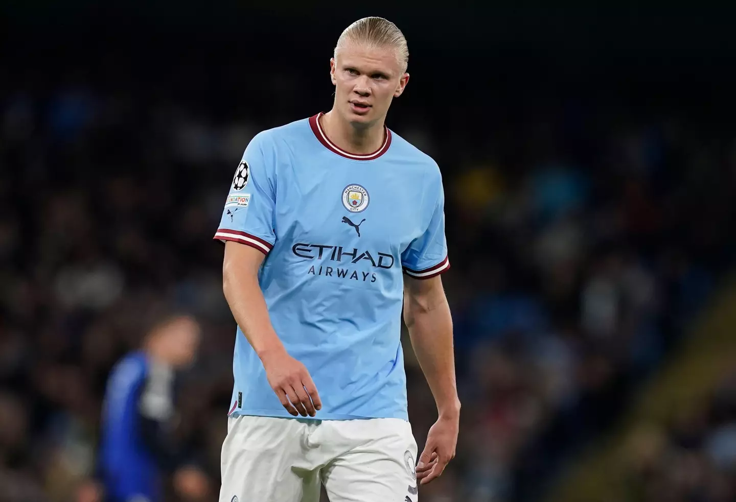 Haaland has scored 19 goals in his first 12 games for Manchester City (Image: Alamy)