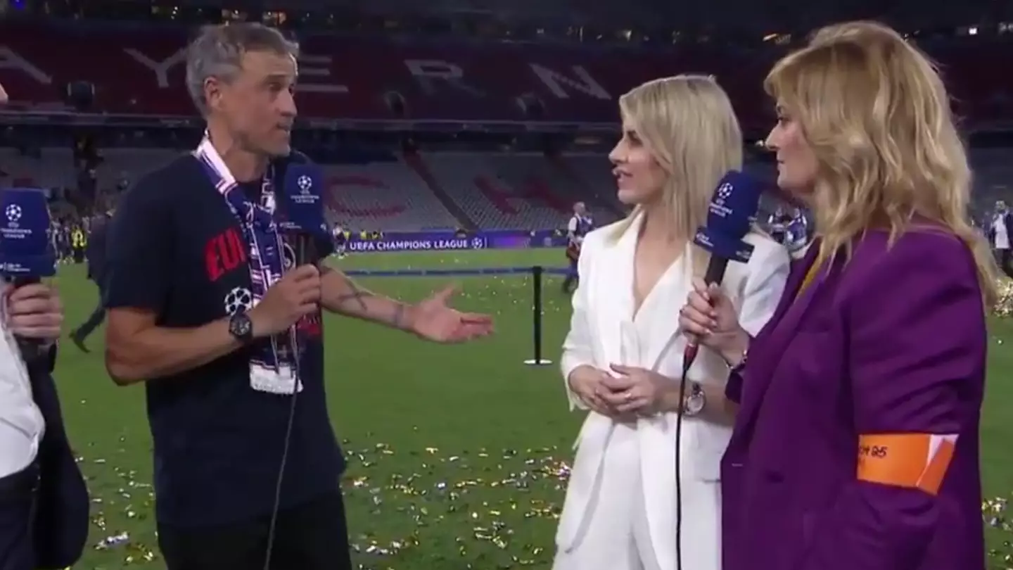 Luis Enrique slammed by female TV presenter over his on-air behaviour towards her at Champions League final