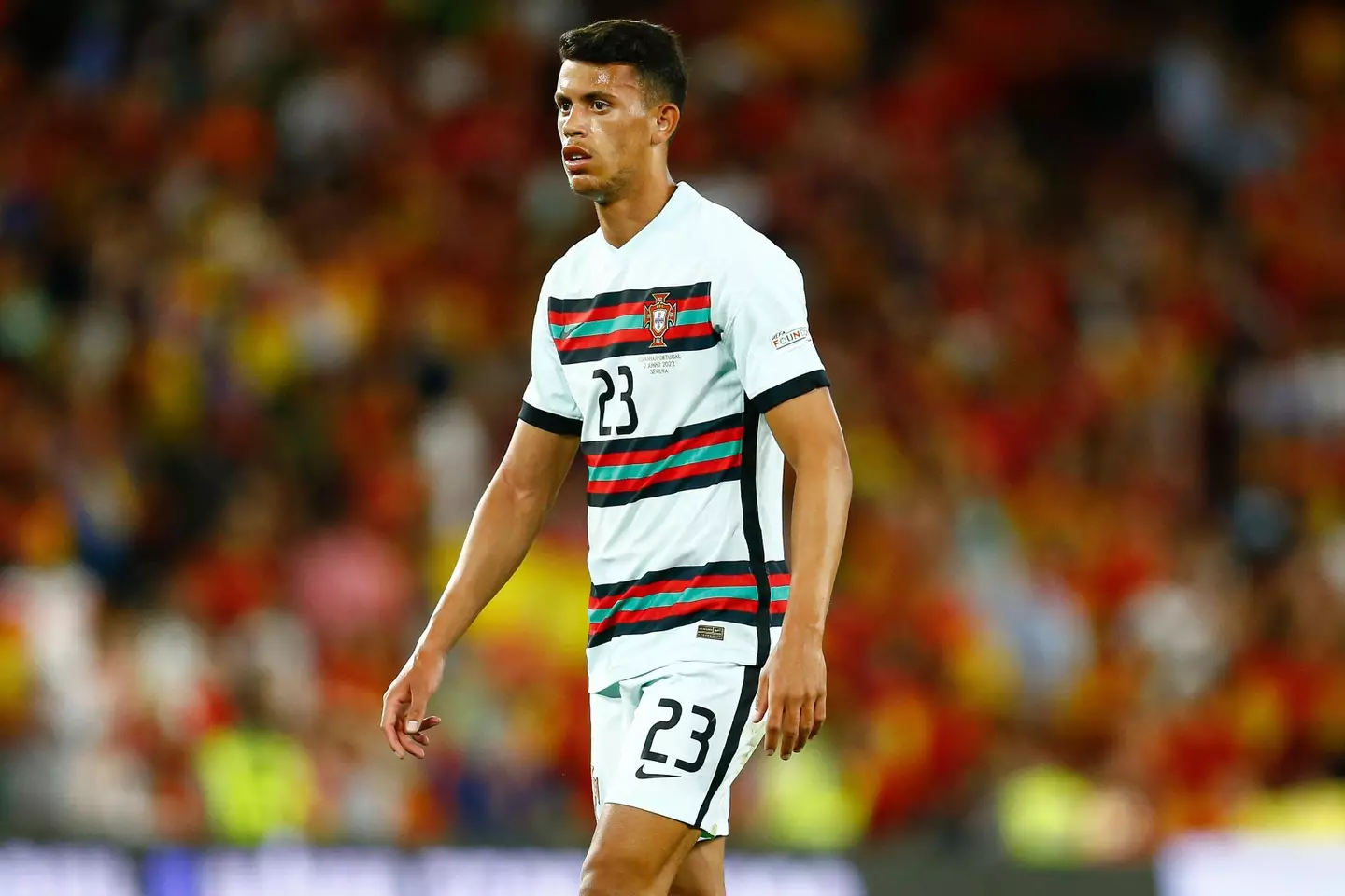 Matheus Nunes in action for Portugal.