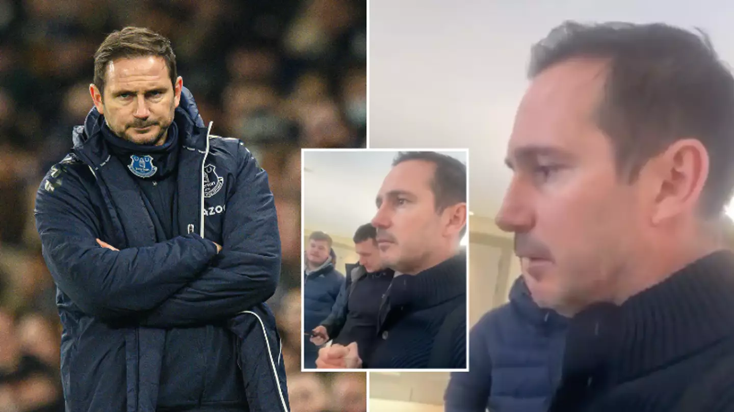 Footage emerges of a 'terrified' Frank Lampard meeting fans before Everton vs West Ham