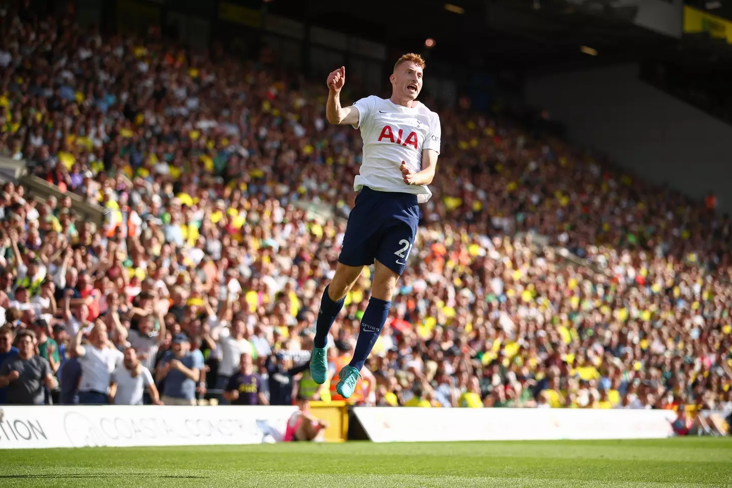 Kulusevski celebrates his goal. Image: Alamy