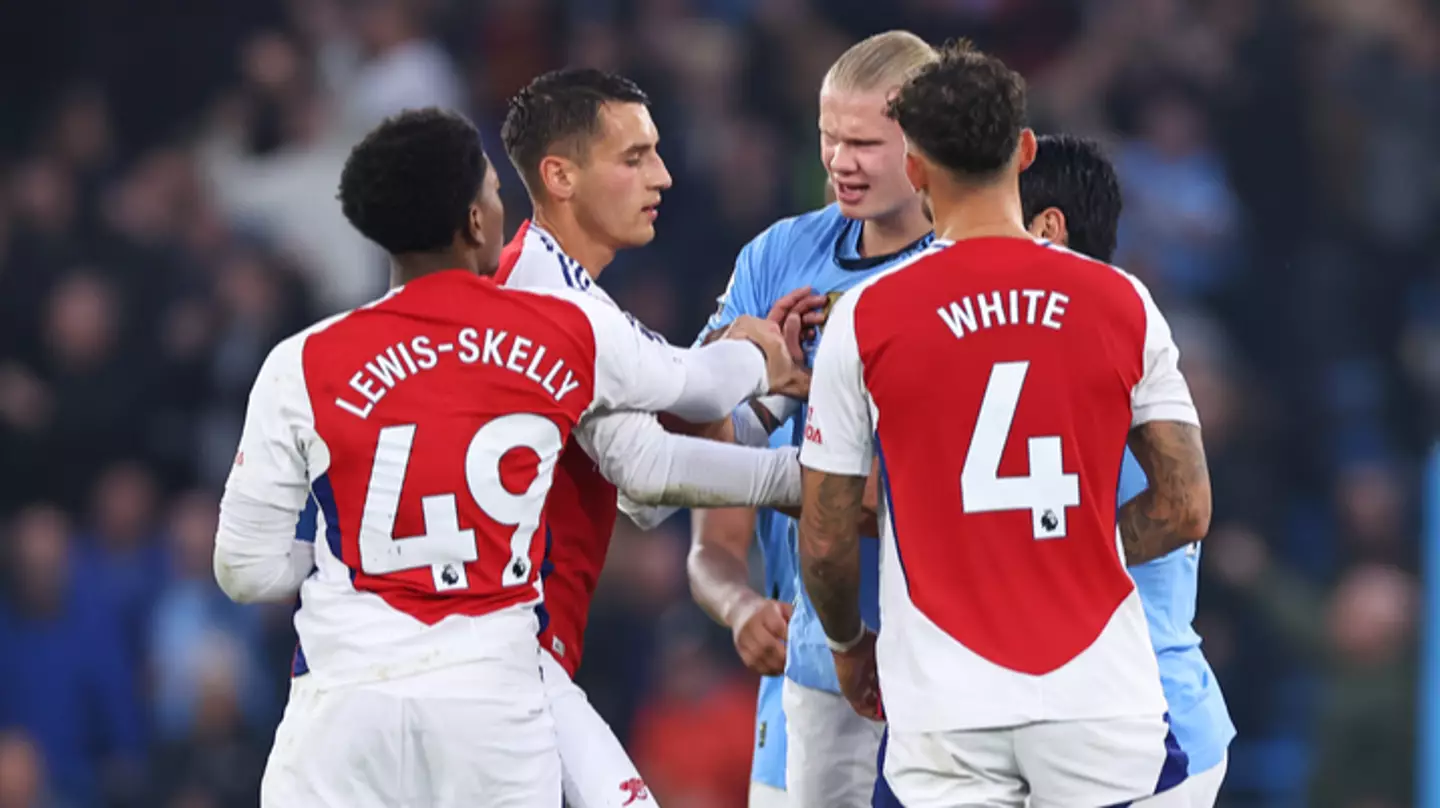 Erling Haaland trolls Arsenal after Myles Lewis-Skelly's red card vs West Ham