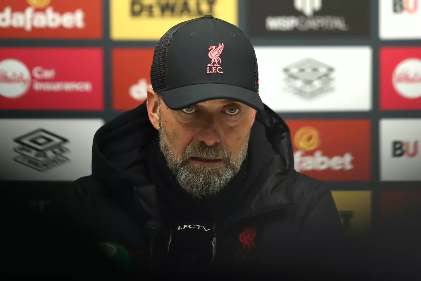 Jurgen Klopp during his post-match press conference. Image: PA
