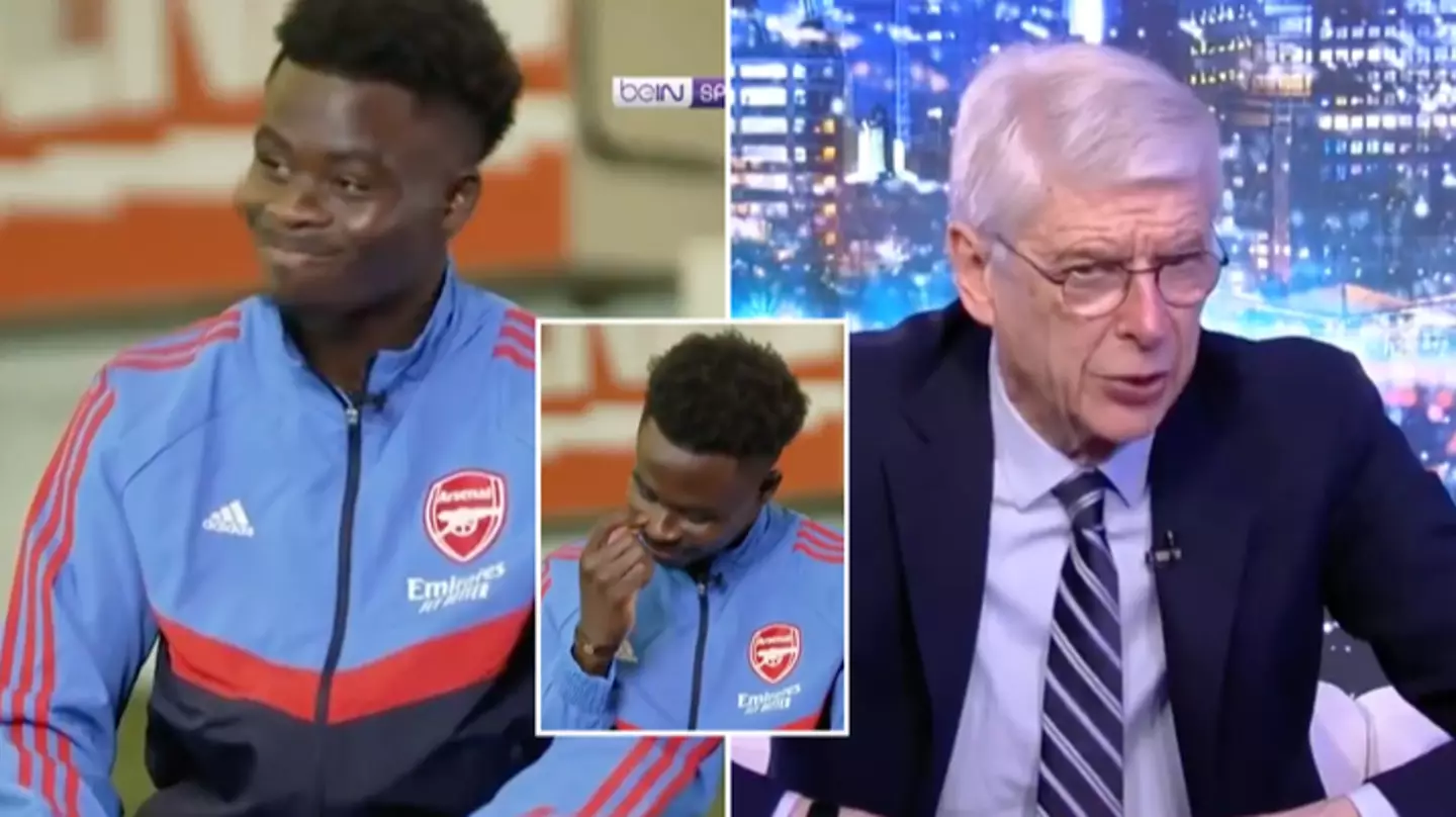 Bukayo Saka's emotional reaction to Arsene Wenger's 'special message' before Arsenal vs Newcastle