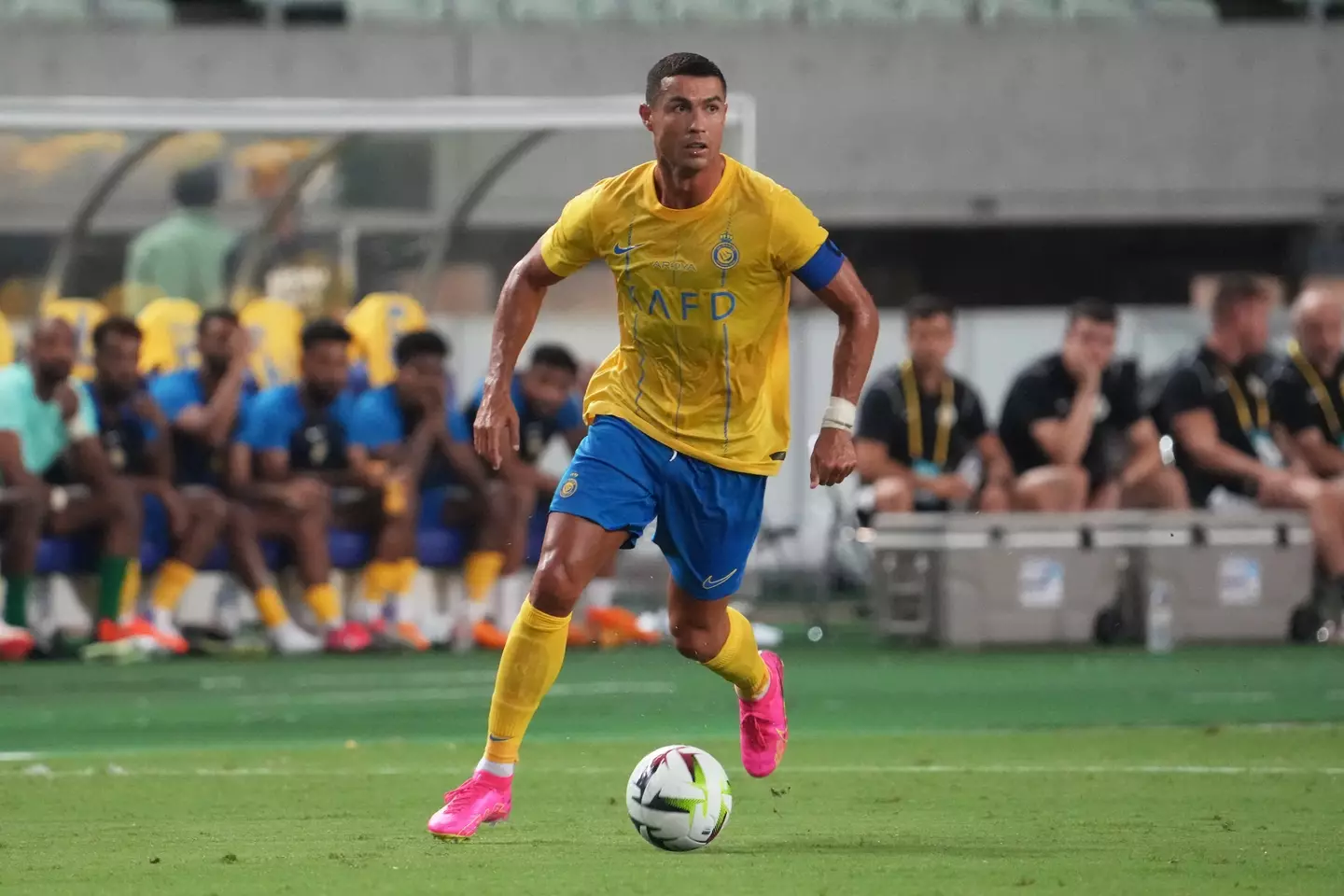 Cristiano Ronaldo in action for Al Nassr. Image: Getty