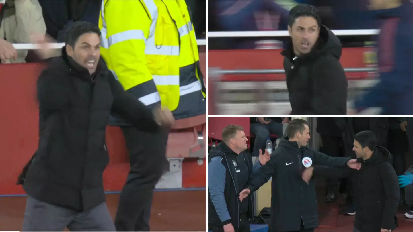 "Totally out of control" - Mikel Arteta's touchline behaviour called out after meltdown against Newcastle United