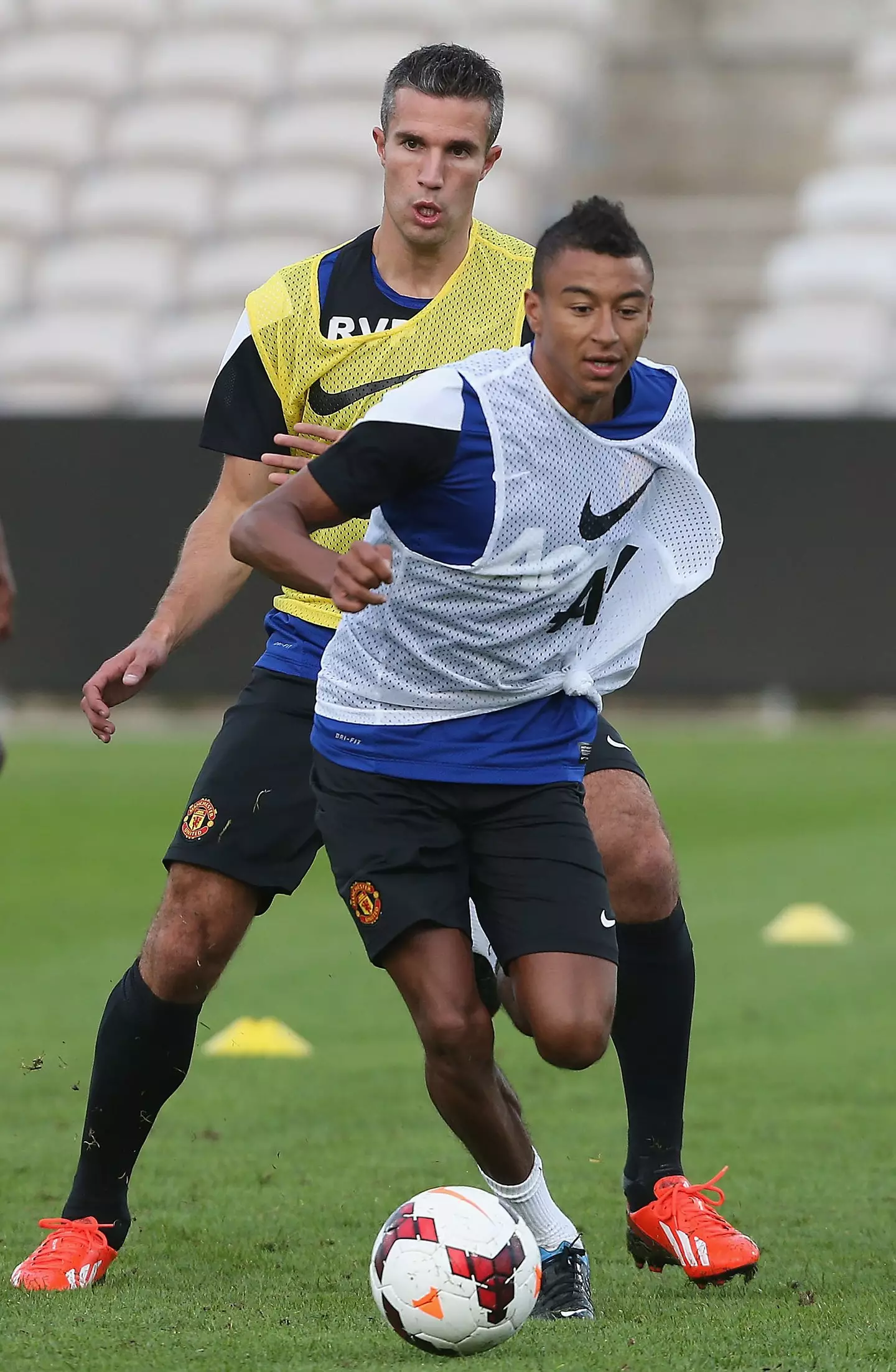 Jesse Lingard played with Robin van Persie at Manchester United. Image: Getty
