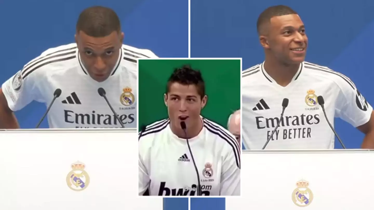 Kylian Mbappe copied Cristiano Ronaldo moment at the end of his Real Madrid presentation