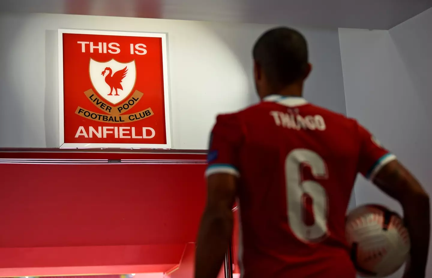 Jurgen Klopp had banned players from touching the 'This is Anfield' sign until they had won a trophy (Getty)