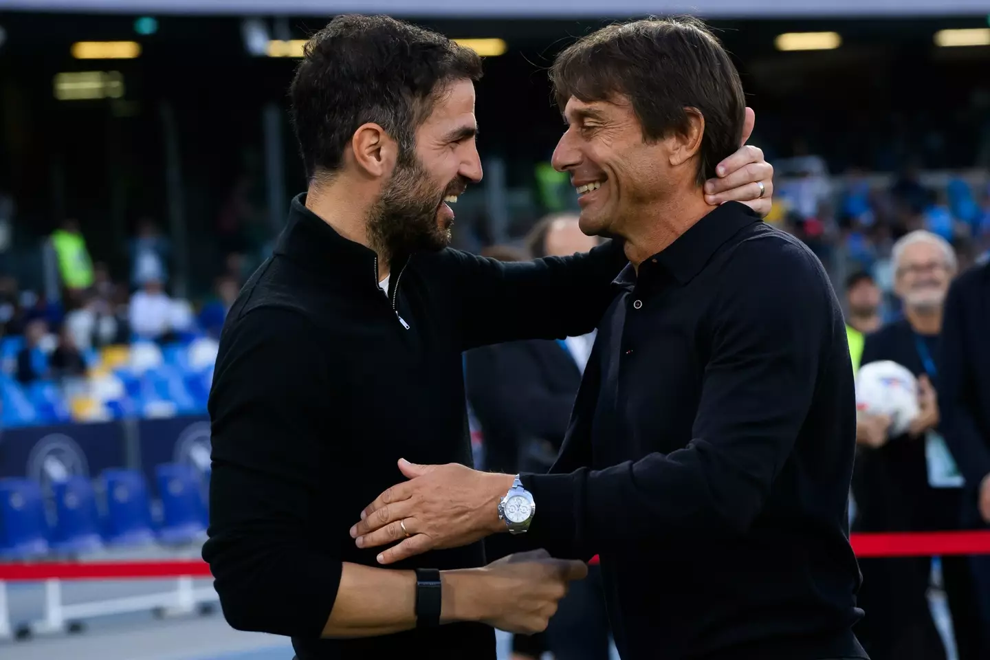 Fabregas won a Premier League and FA Cup under Conte at Chelsea (Getty)