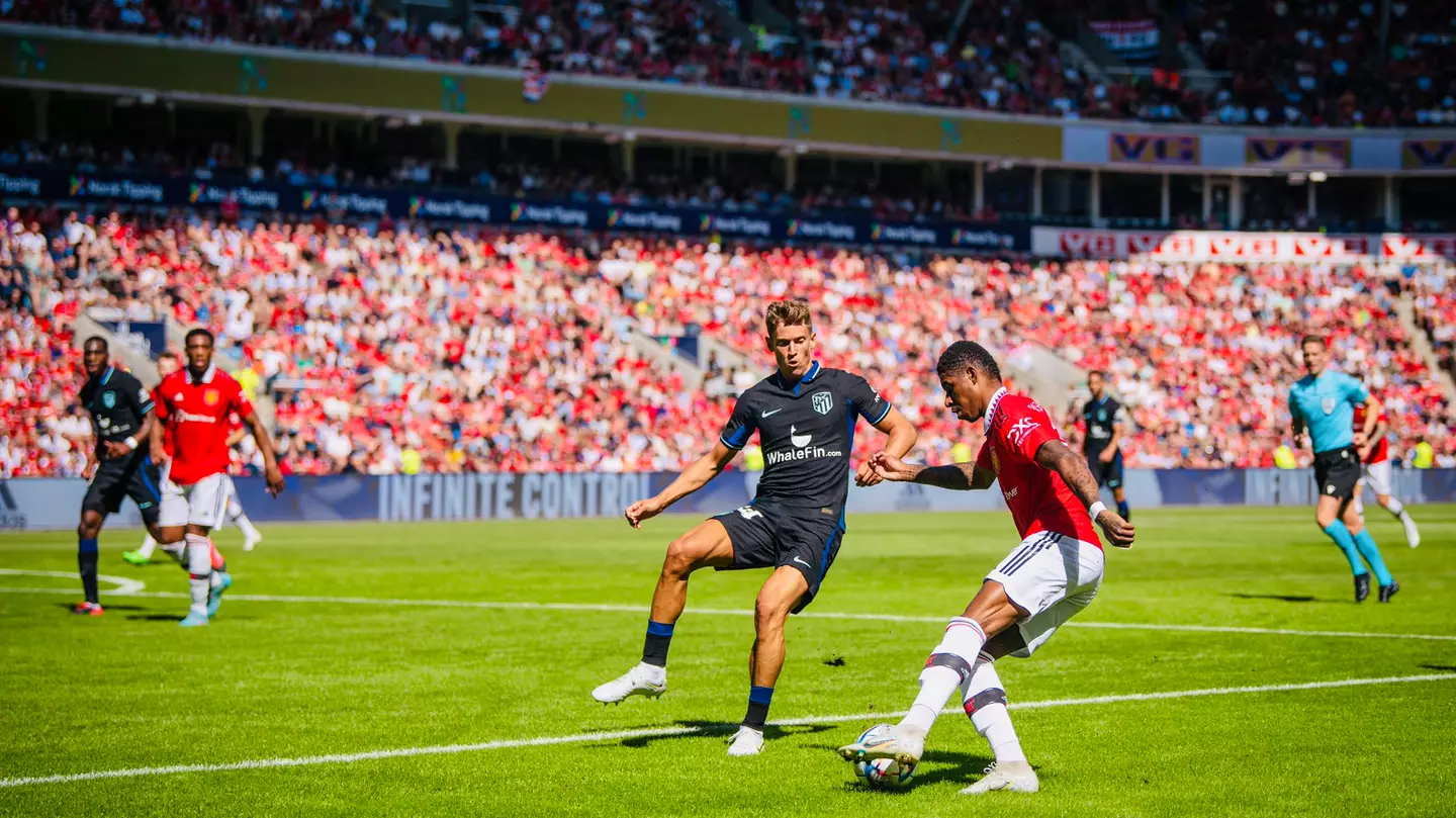 Marcus Rashford against Atletico Madrid. (Man Utd)