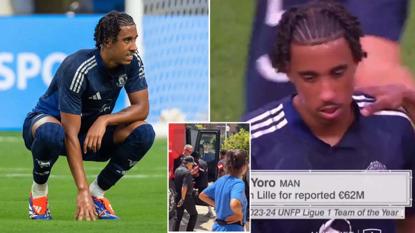 Man United fans are fearing the worst after images of Leny Yoro emerge