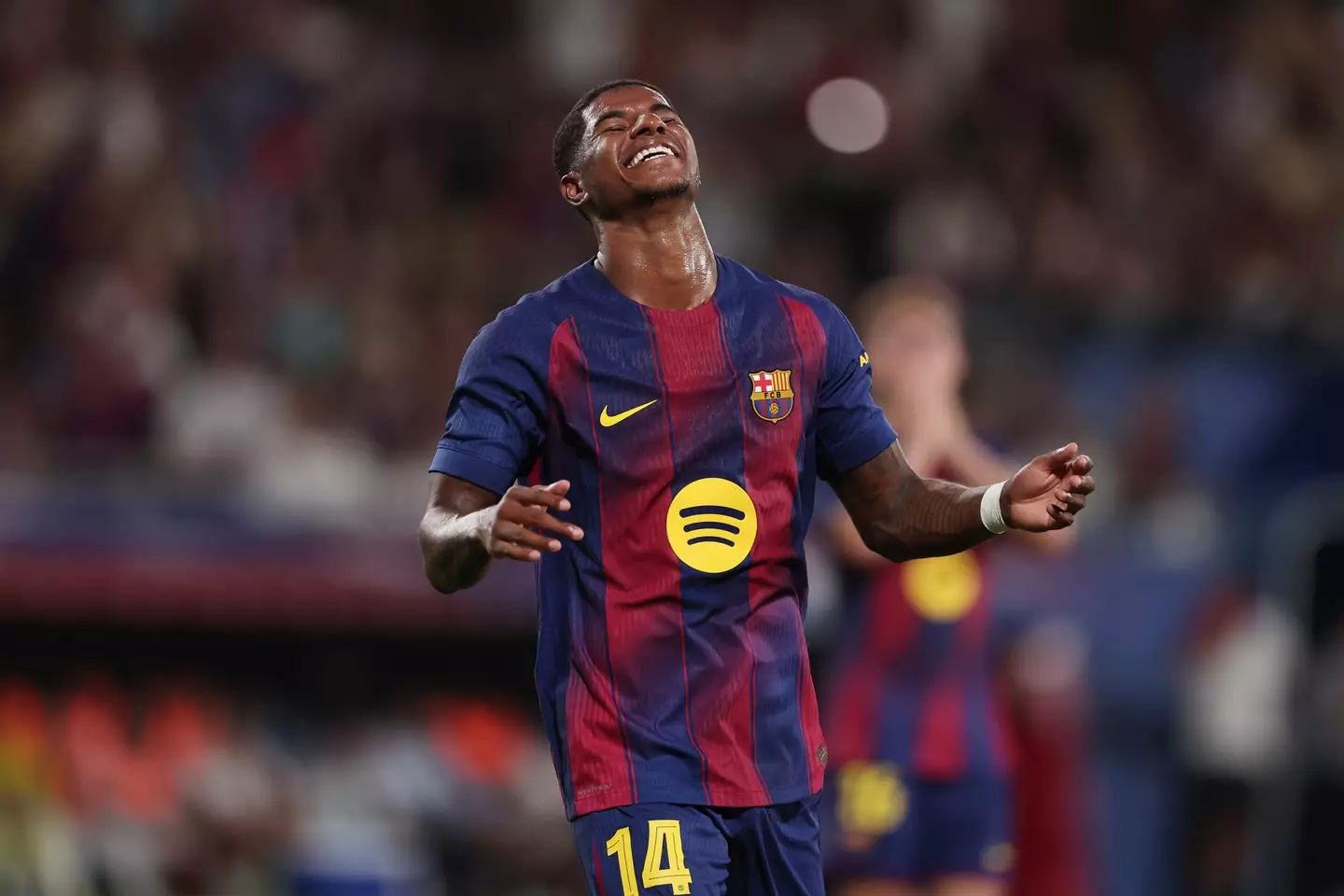 Marcus Rashford is on loan at Barcelona from Manchester United. (Image: Getty)