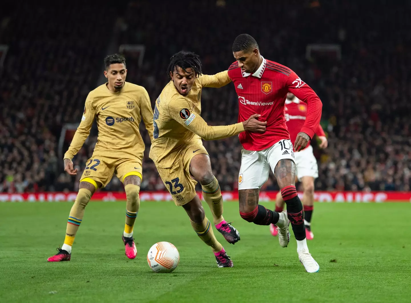 Marcus Rashford and Raphinha (Image: Visionhaus / Contributor via Getty)