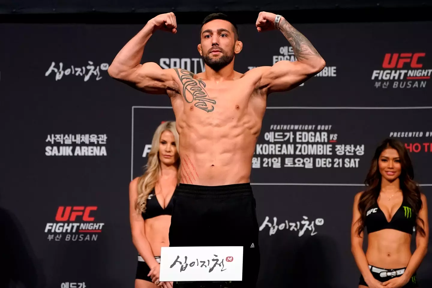 Suman Mokhtarian on the scales in 2019. Image credit: Getty